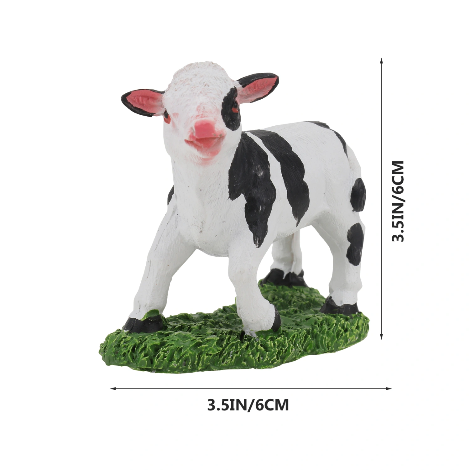 2pcs Mini Cow Adornments Mini Scene Models Small Cow Potted Plant Decors