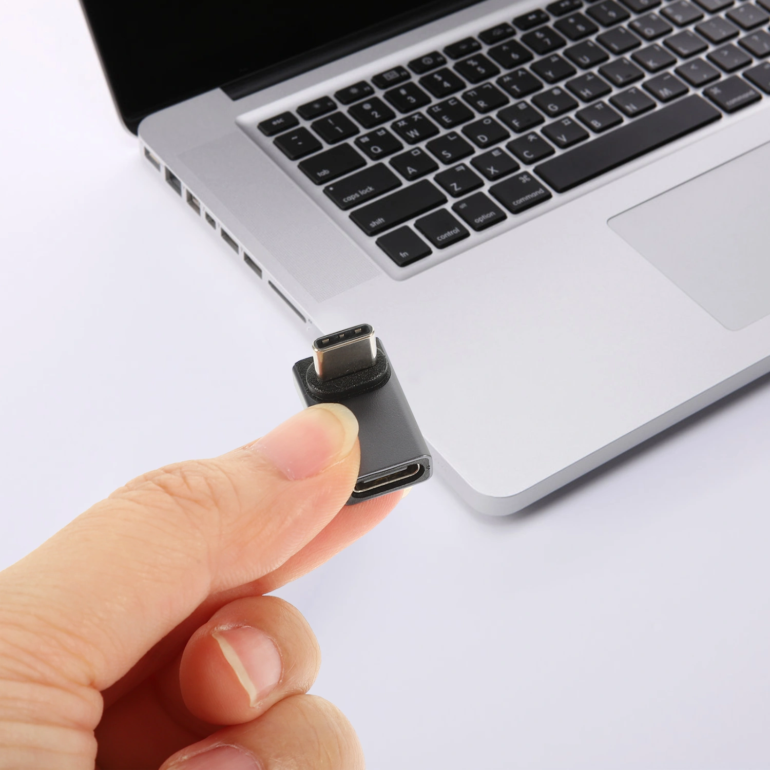 2pcs USB C 90 Degree Adapter Right Angle Type C Connector Computer Adapter Accessory