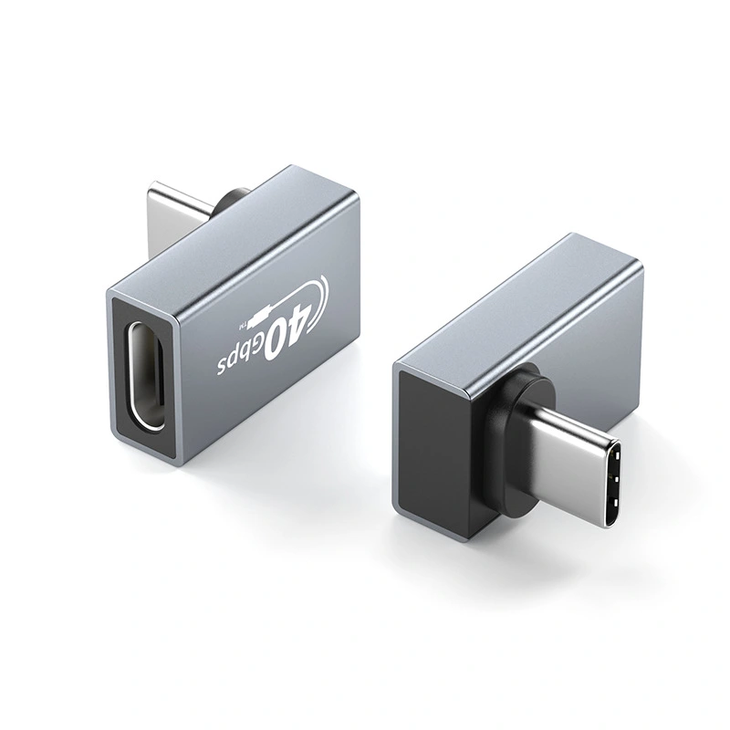 2pcs USB C 90 Degree Adapter Right Angle Type C Connector Computer Adapter Accessory