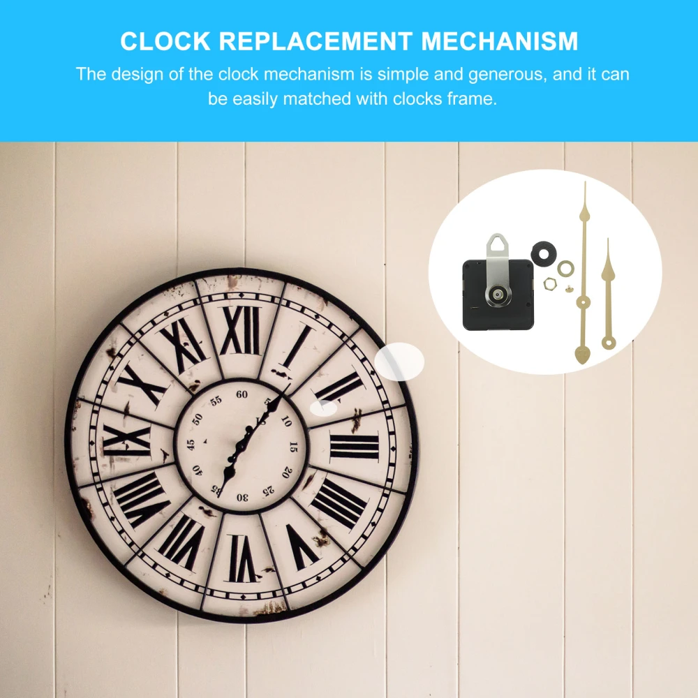 1 Set Wall Clock Movement Mute Clock Mechanism DIY Clock Hands Replacement Clock Movement