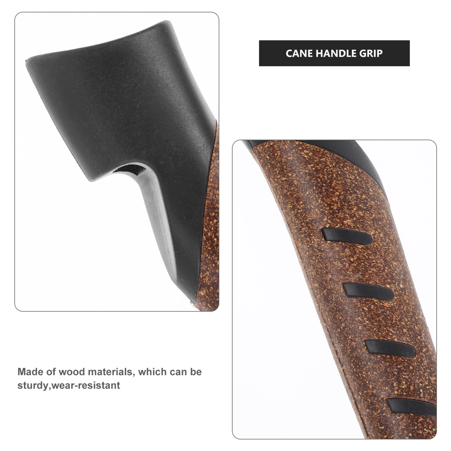 Camping Hiking Pole Handle Wood Trekking Pole Grip Outdoor Trekking Rod Handle for Walking Pole