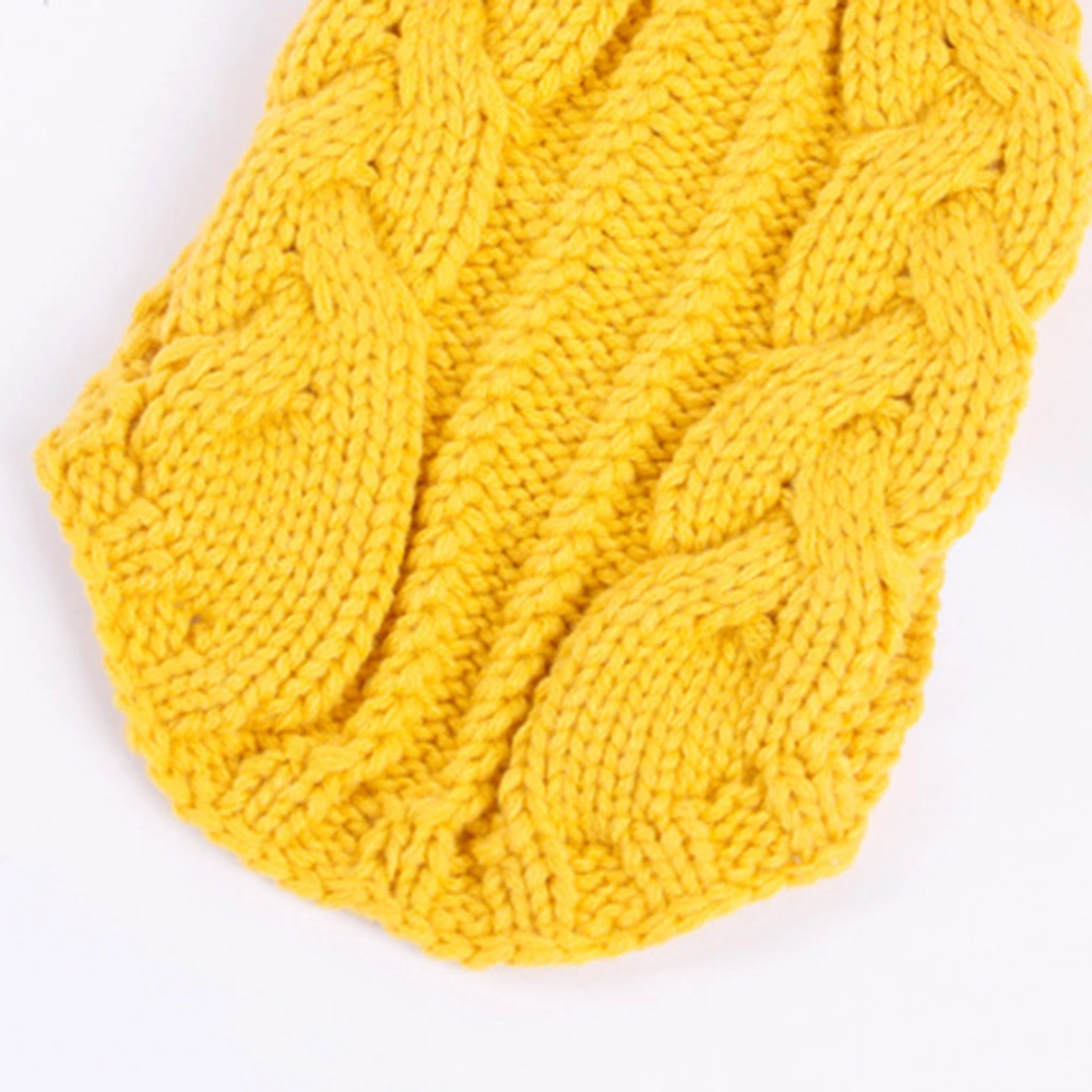 Fashion Sweater Fashion Pet Costume Knitted Clothes Pet Supplies for Dog Puppy Size XXS(Yellow)