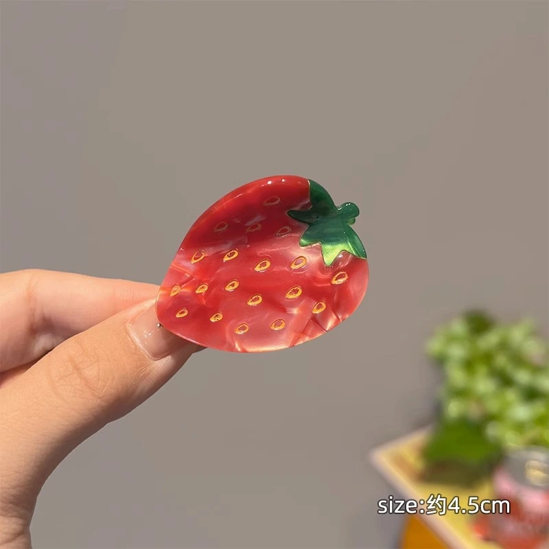 Strawberry Claw Clip Small Hair Clip Cute Hair Clip Decorative Hair Claw Clip for Girl