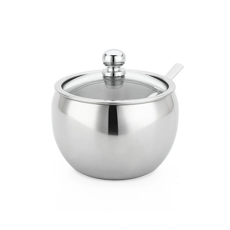 Stainless Steel Spice Jar Condiment Pot Seasoning Jar Sugar Spice Salt Jar with Cover