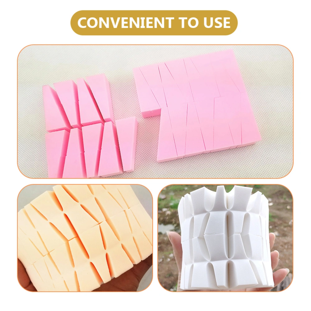 3 Bags Makeup Sponge Puffs Portable Cosmetic Wedges Small Sponges Trapezoid Sponge Puff