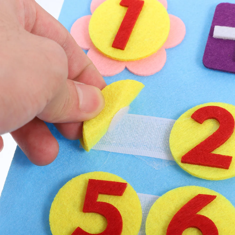 Early Educational Toy Felt Math Board Digital Board Toy Number Cognitive Toy Kids Plaything