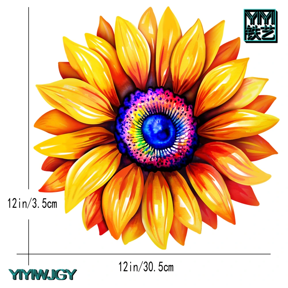 Sunflower Wall Decor Iron Sun Wall Hanging Decor Sunflower Wall Art Decoration for Bedroom Living Room