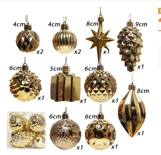 12pcs Christmas Tree Hanging Ornaments Christmas Pendant Balls Holiday Decorations