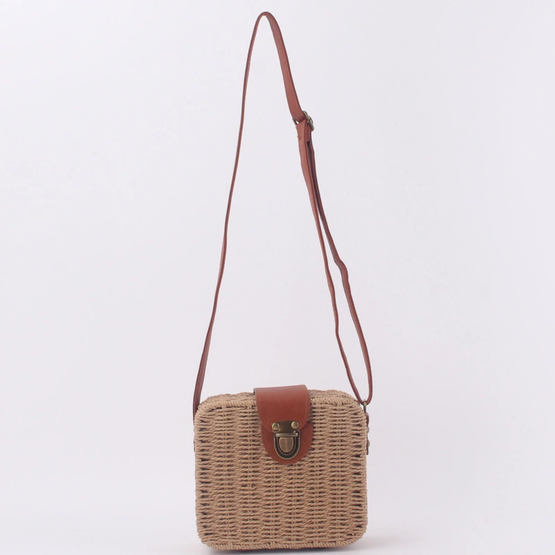 Straw Woven Bag Shoulder Bag Beach Bag Small Crossbody Bag Hand Woven Crossbody Bag for Women