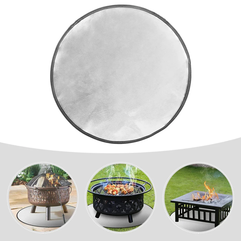 Fire Pit Floor Protector Camping Barbecue Fire Mat Grass Protective Pad