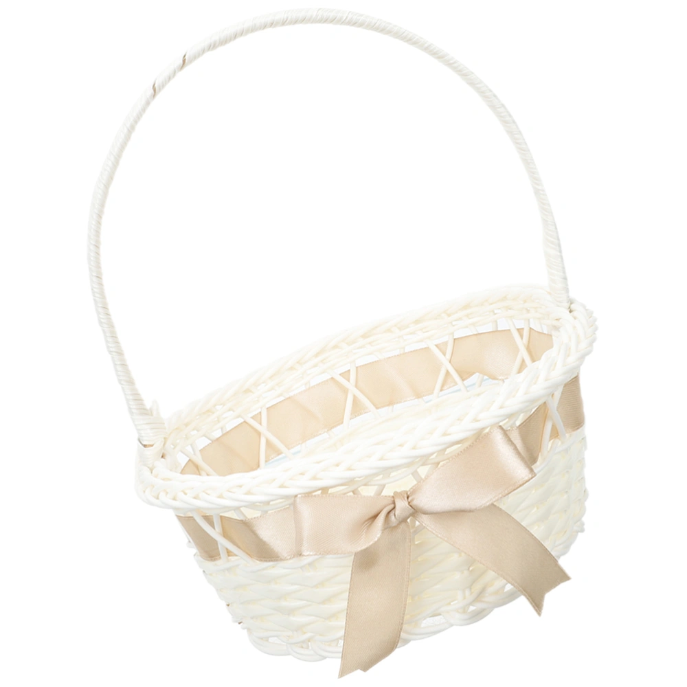 3Pcs Woven Basket Storage Basket Gift Storage Basket Woven Flower Basket Picnic Basket