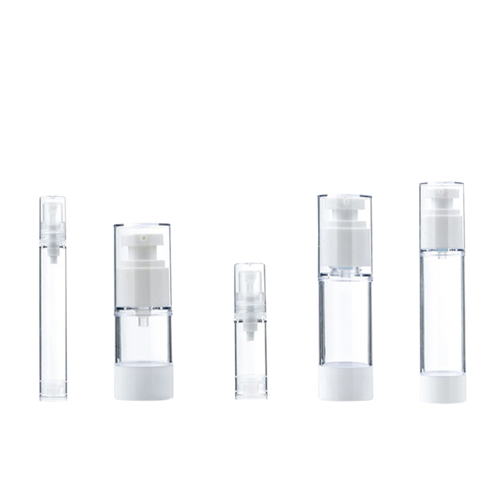 5pcs Plastic Skin Lotion Storage Bottle Cosmetics Perfume Dispenser Portable Shampoo Bottle for Home Travel (Press Bottle 15Ml, Press Bottle 30Ml, Press Bottle 50ML, Spray Bottle 5ML, and Spray Bottle 15ML)