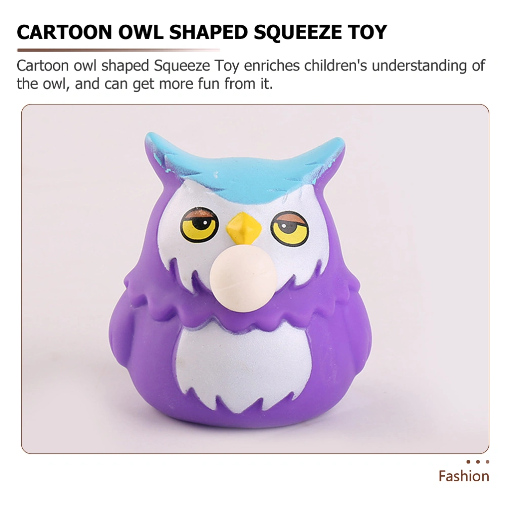 2pcs Children Squeeze Toys Simulated Owl Stretchy Toys Funny Squeeze Toys Kids Stress Relief Toy