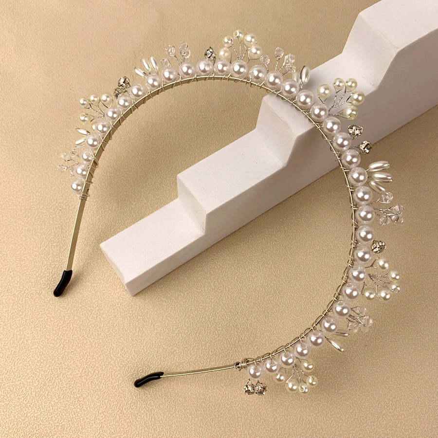 Women Headband Pearl Hair Band Wedding Bride Headband Hair Accessory for Teen Girls