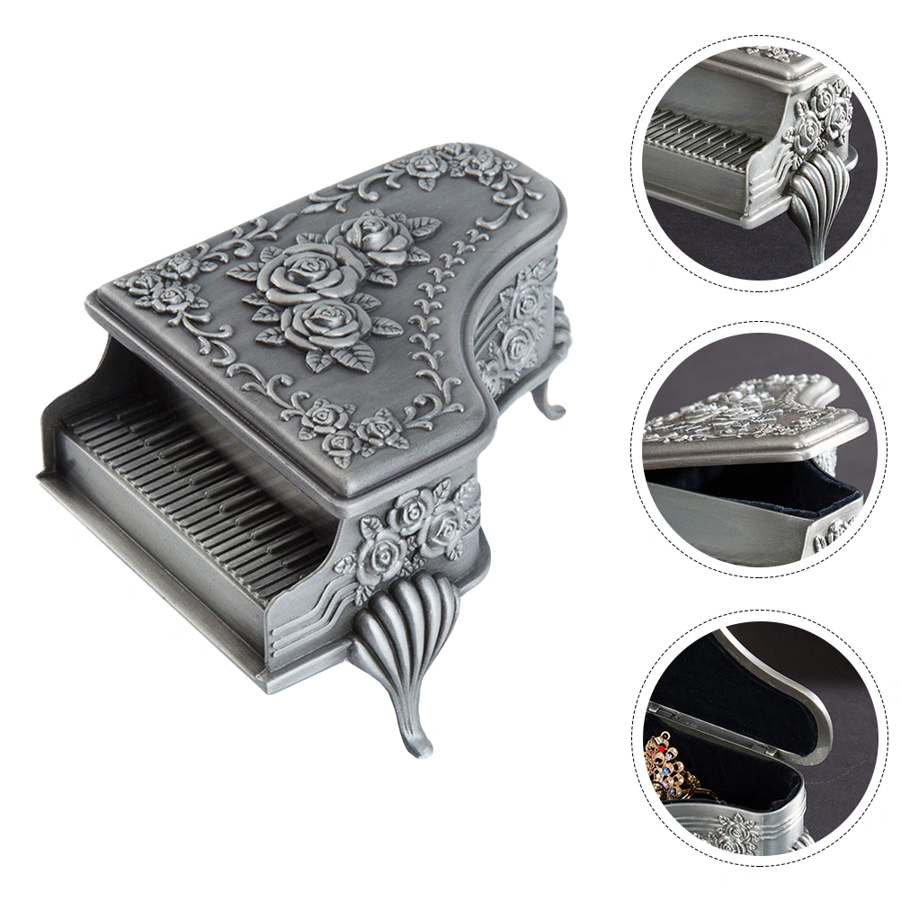 Jewelry Storage Box Retro Style Ear Stud Ring Box Multi-purpose Jewelry Box