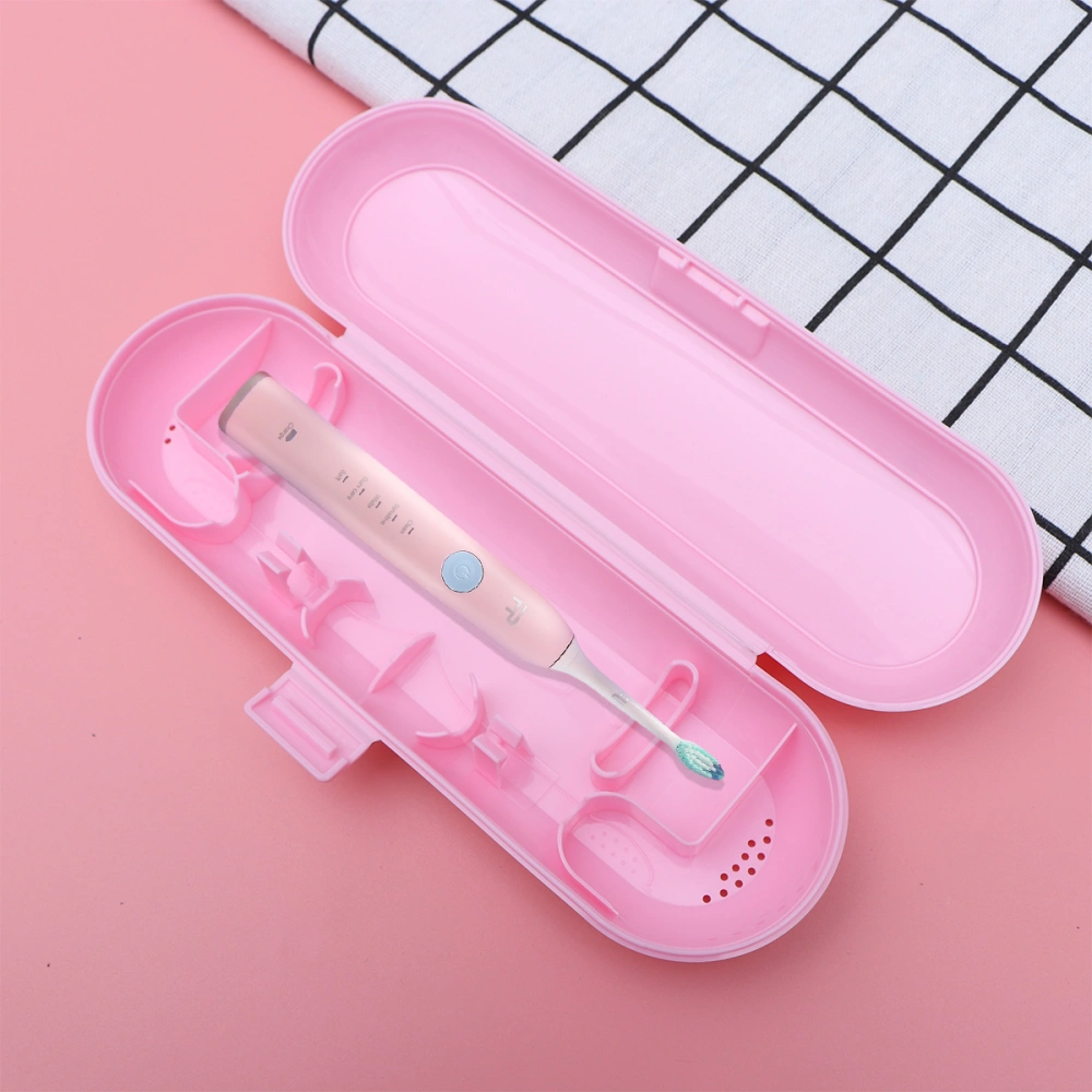 2PCS Outdoor Electric Toothbrush Protect Cover Portable Travel Box for Electric Toothbrush Blue and Pink