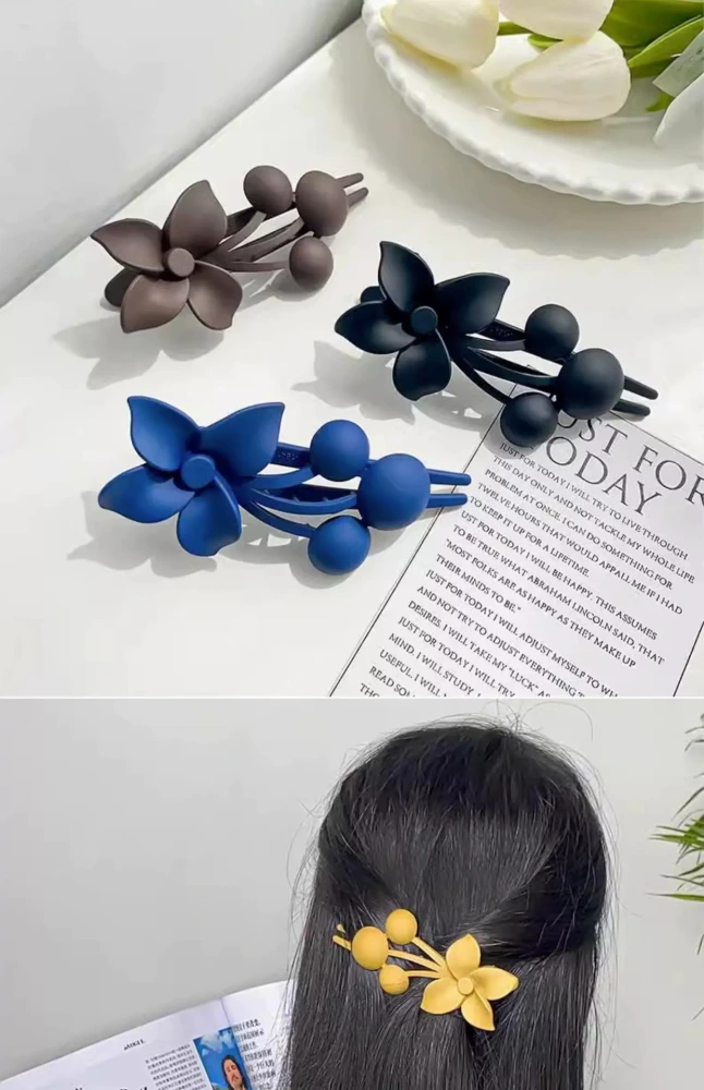 3pcs Womens Hair Clips French Hair Clips Flower Hair Clamps Wedding Hair Accessories