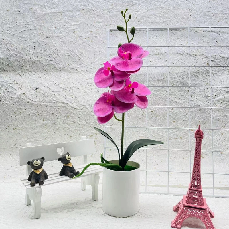 Artificial Potted Flower Orchid Tabletop Artificial Potted Plant Decoration