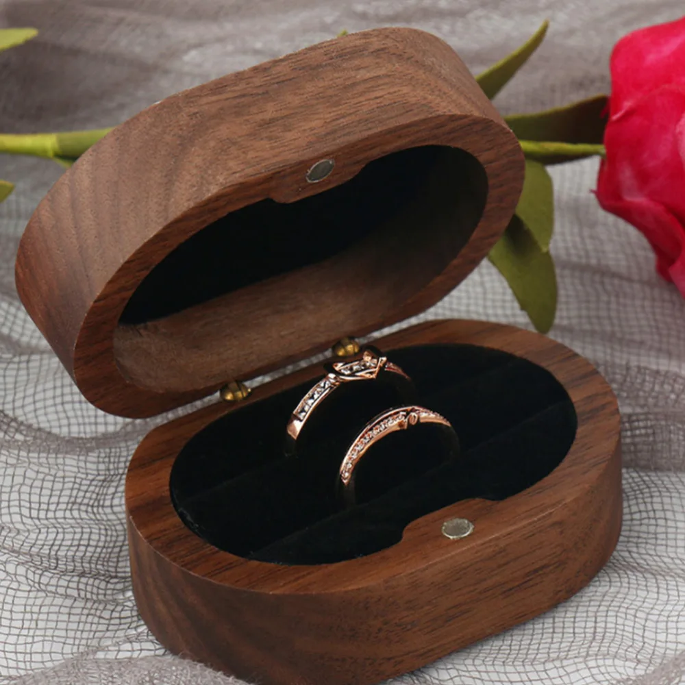 1pc Finger Ring Box Jewelry Display Box Ring Packing Case Retro Decoration