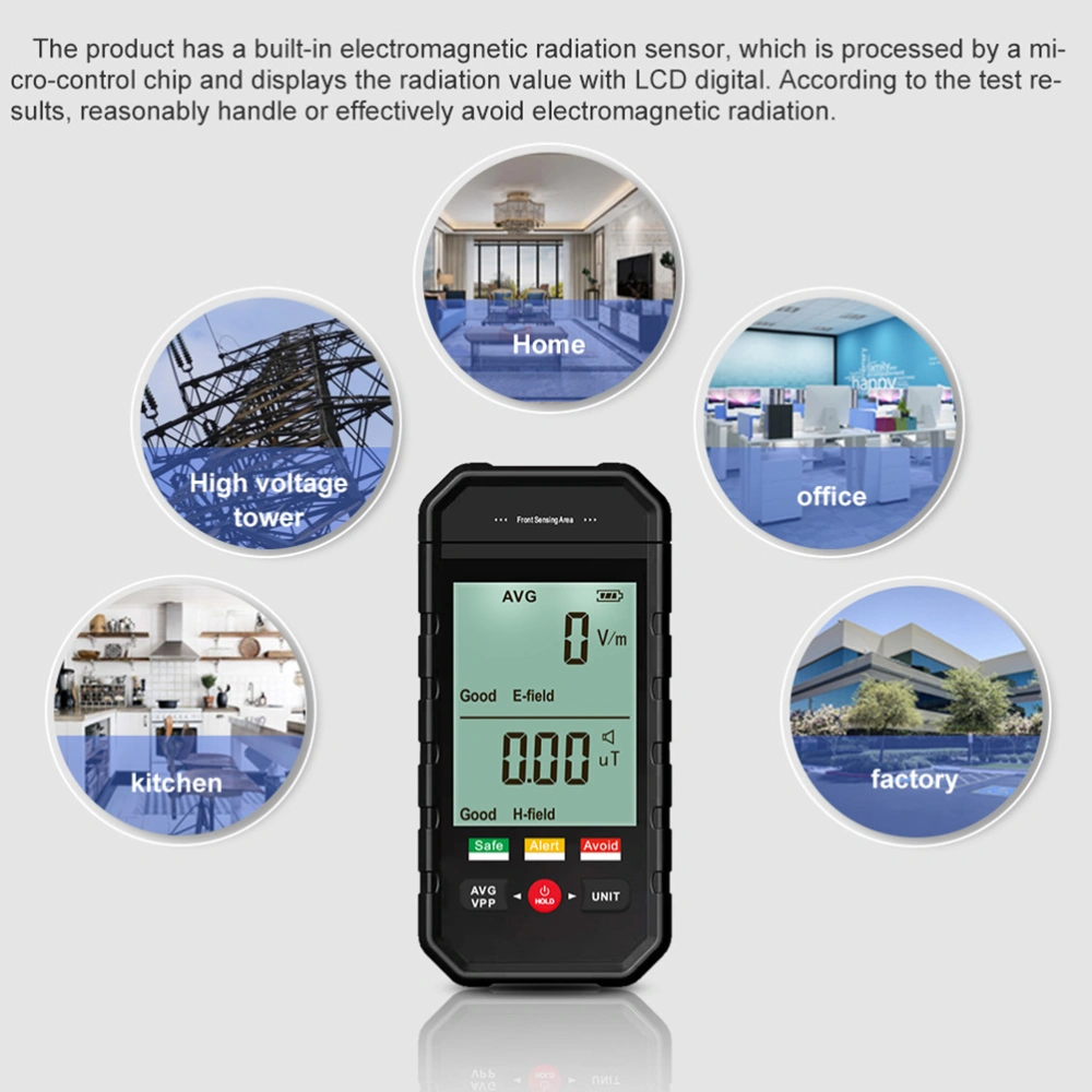 Electromagnetic Radiation Detector Portable Electric Field Tester Magnetic Field Radio Tester