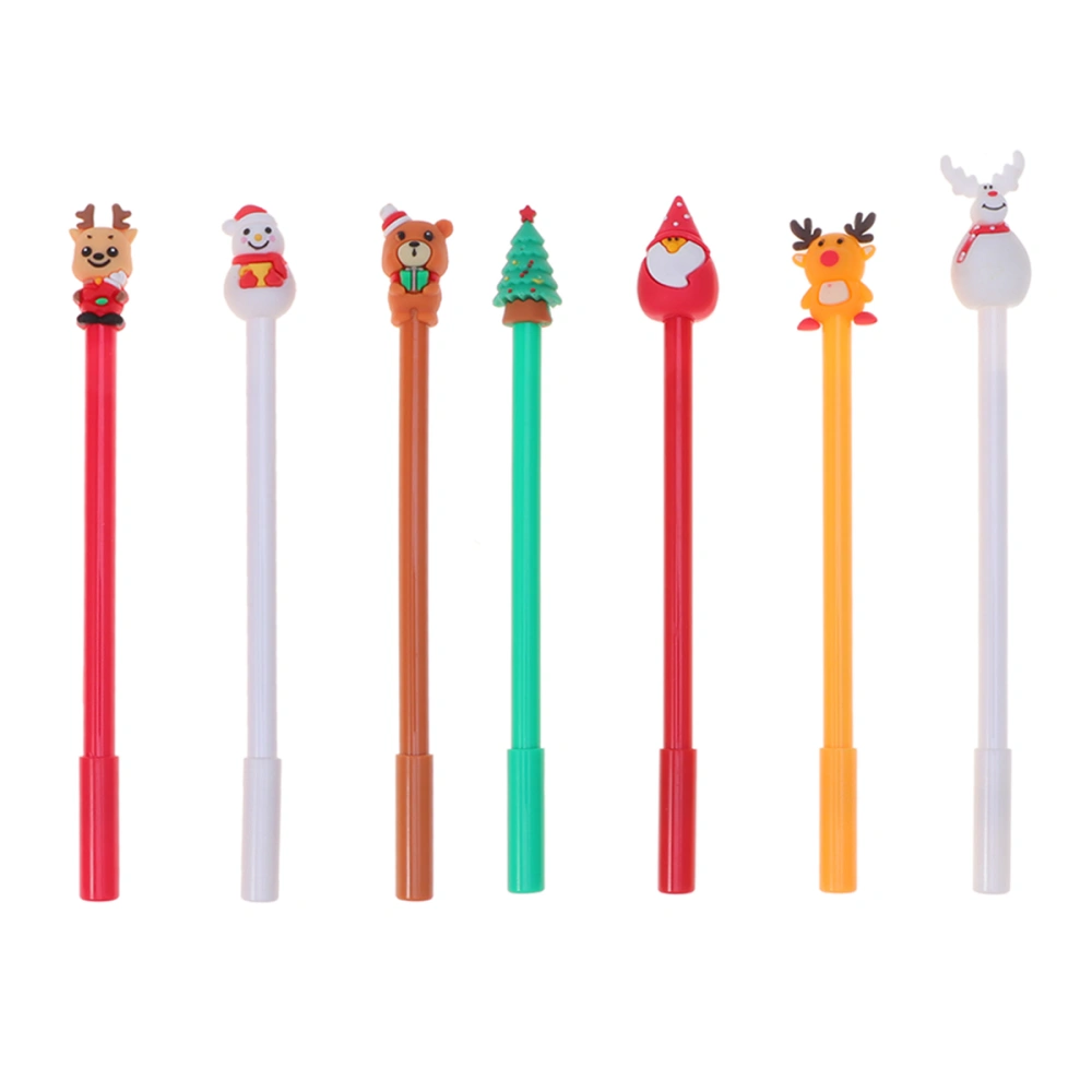 8 Pcs Christmas Design Cartoon Ballpoint Pens Signing Pens Student Stationery Supplies