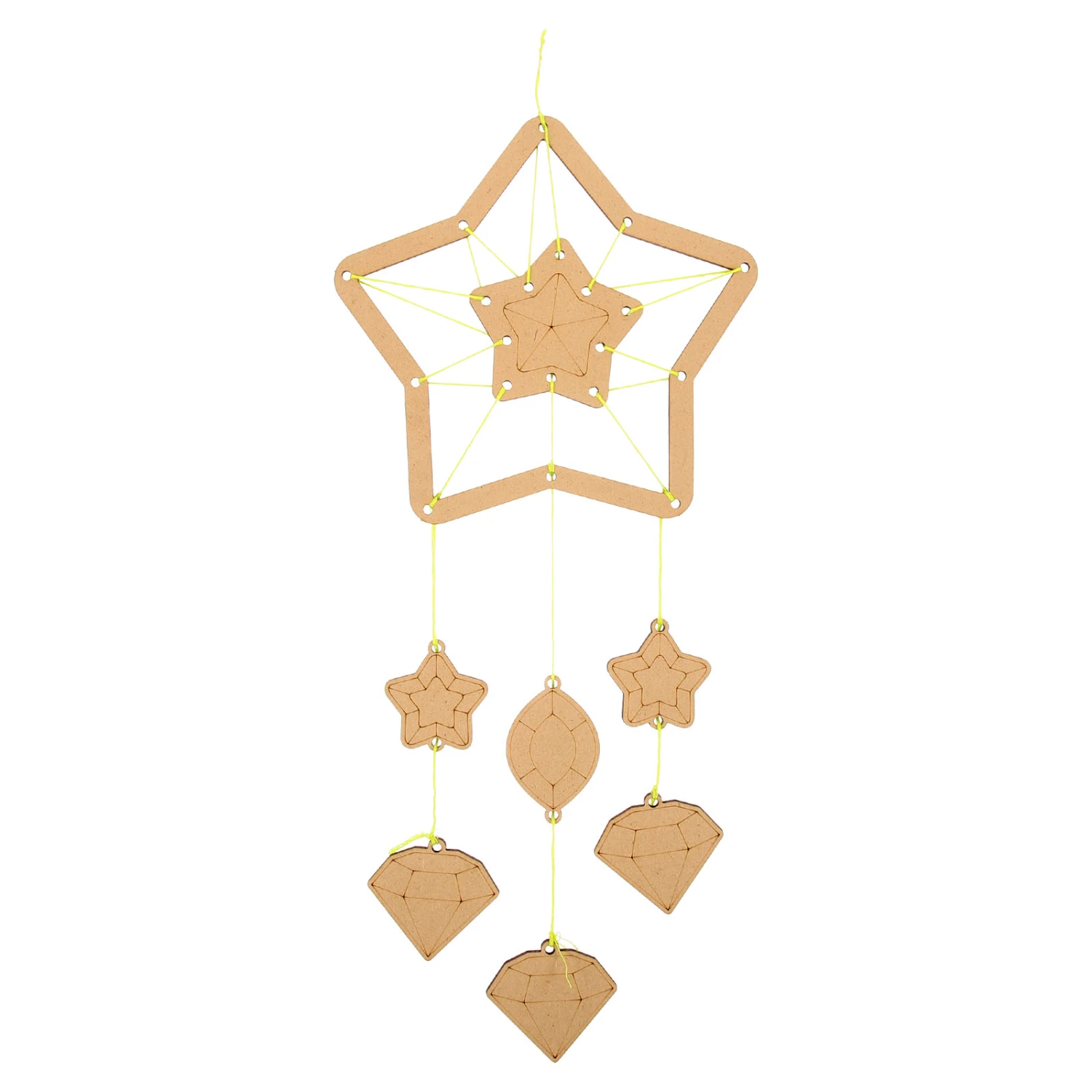 1 Set of DIY Wooden Dreamcatcher Kit Kids DIY Dream Catcher Craft Kit Dreamcatcher Making Materials
