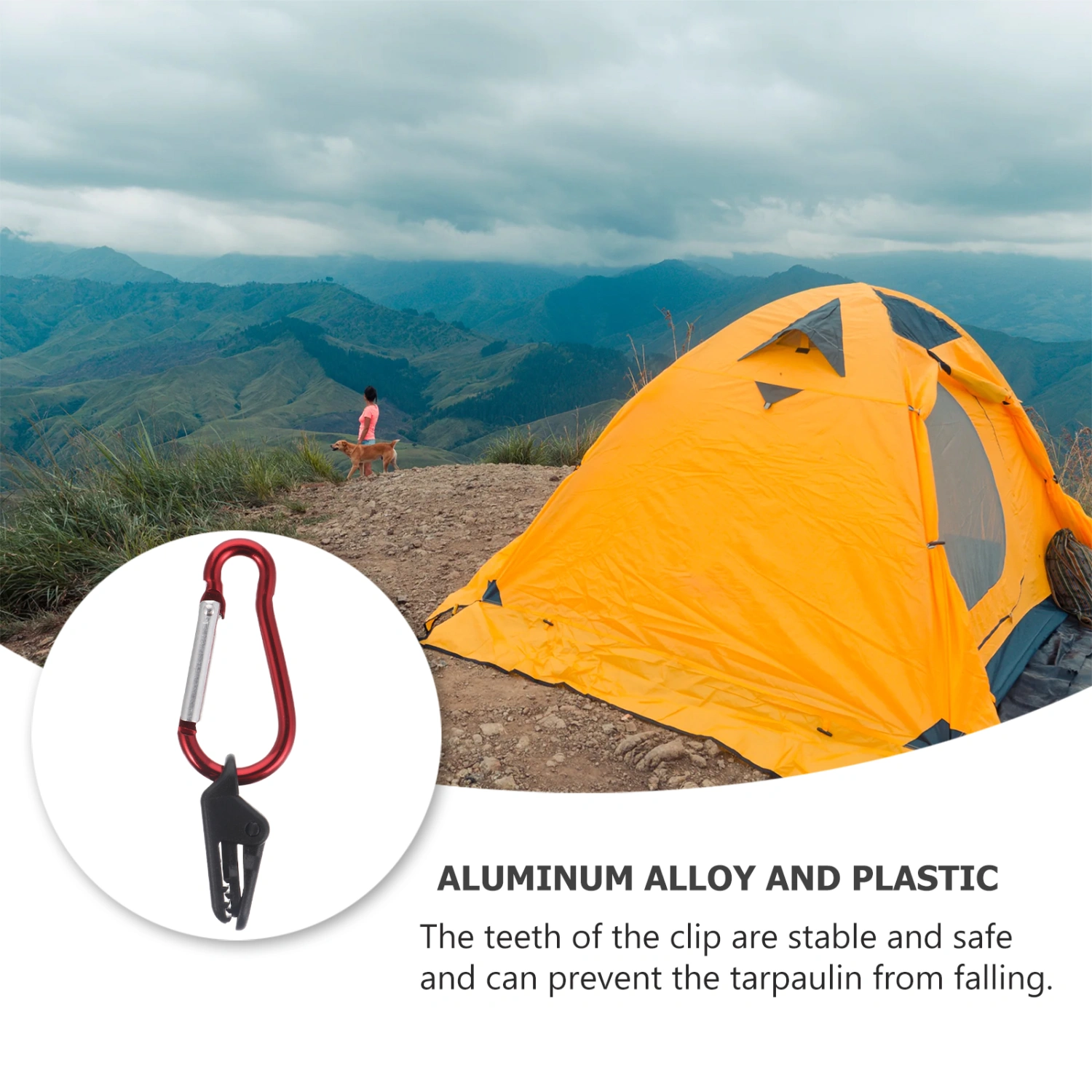 20 Sets Shade Sail Tarp Clips Secure Clamp Outdoor Camping Tent Hardwares Kit