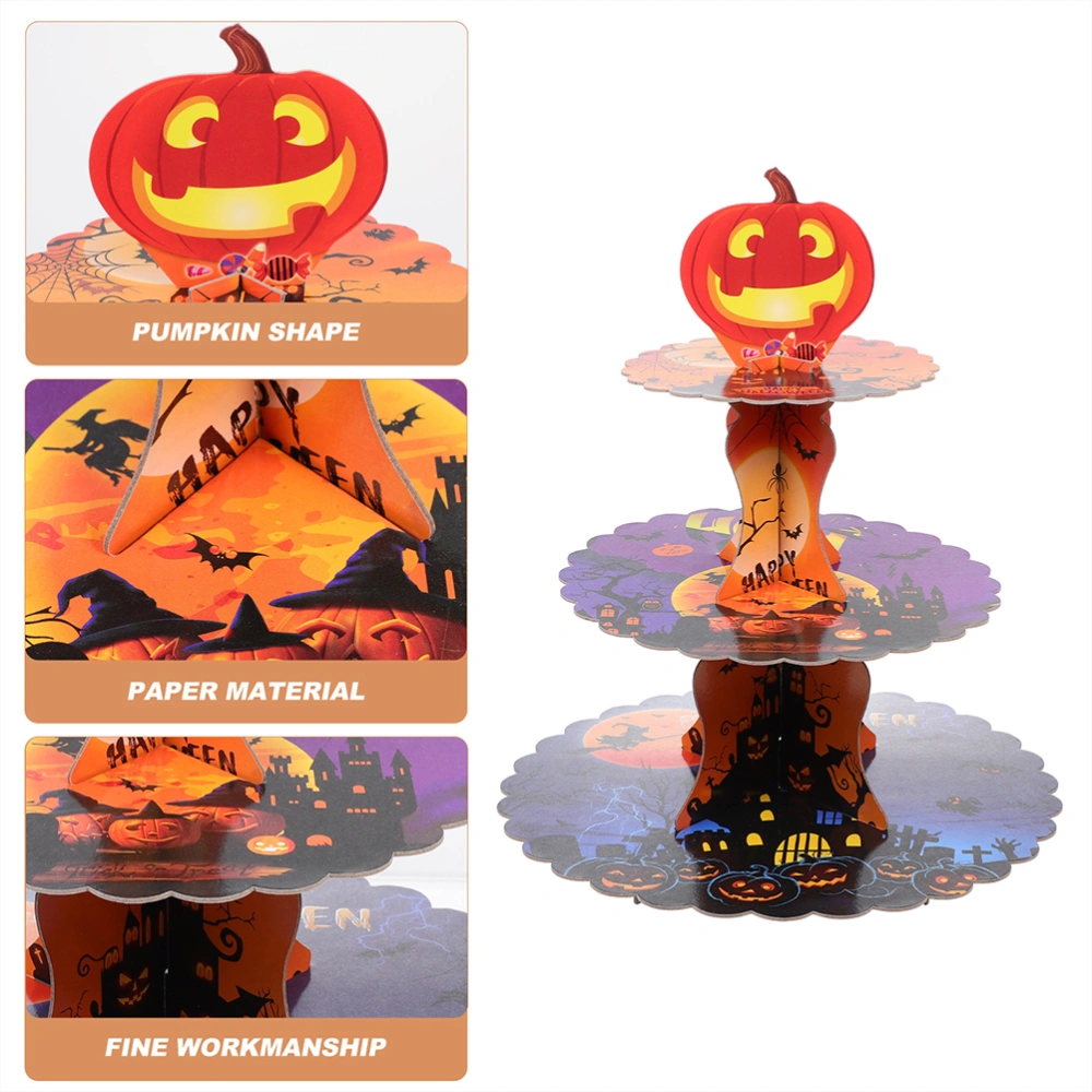 2pcs Halloween Paper Cupcake Holders Decorative Cupcake Stands Paper Cupcake Towers