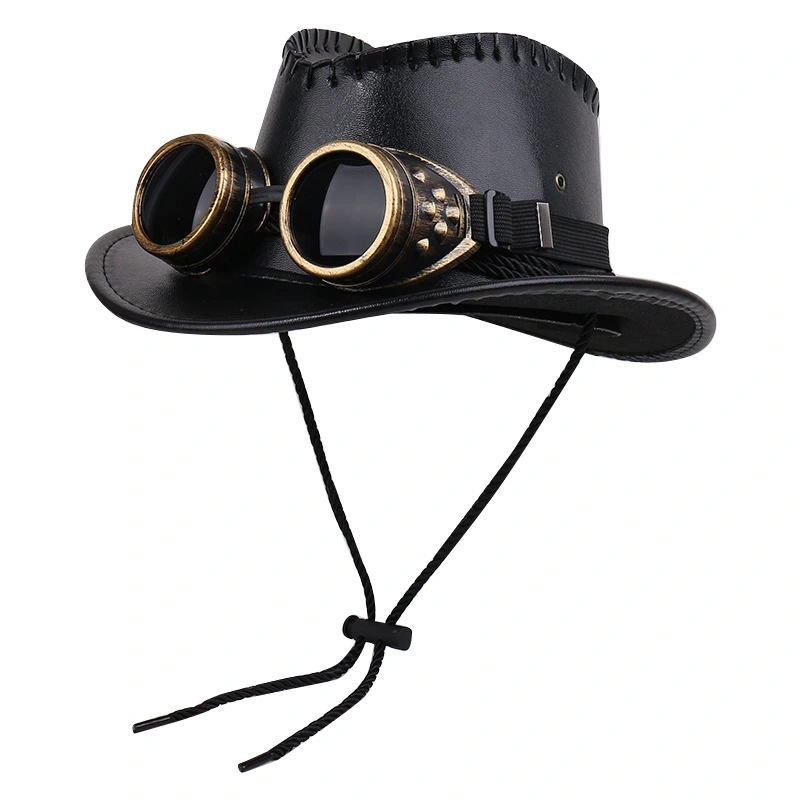 Punk Style Cowboy Hat Stage Performance Cowboy Hat Costume Ball Cowboy Hat With Sunglasses