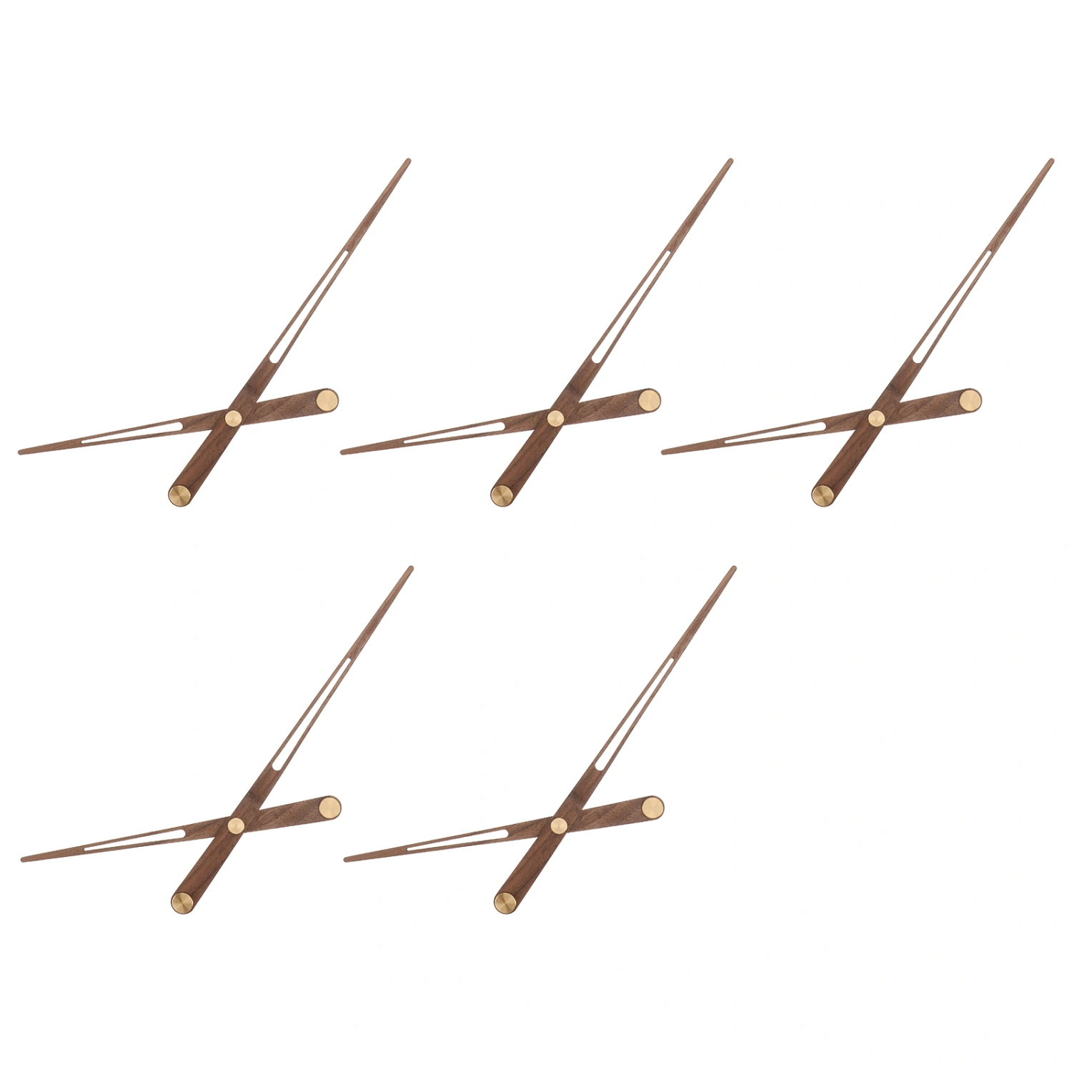 5pcs Wooden DIY Clock Pointer Replacement Clock Pointer Part (Wood Color)