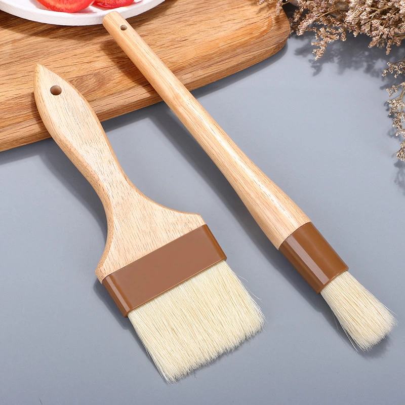 3pcs Basting Brushes Pastry Brushes Bristle Barbecue Brushes Grilling Oil Brushes