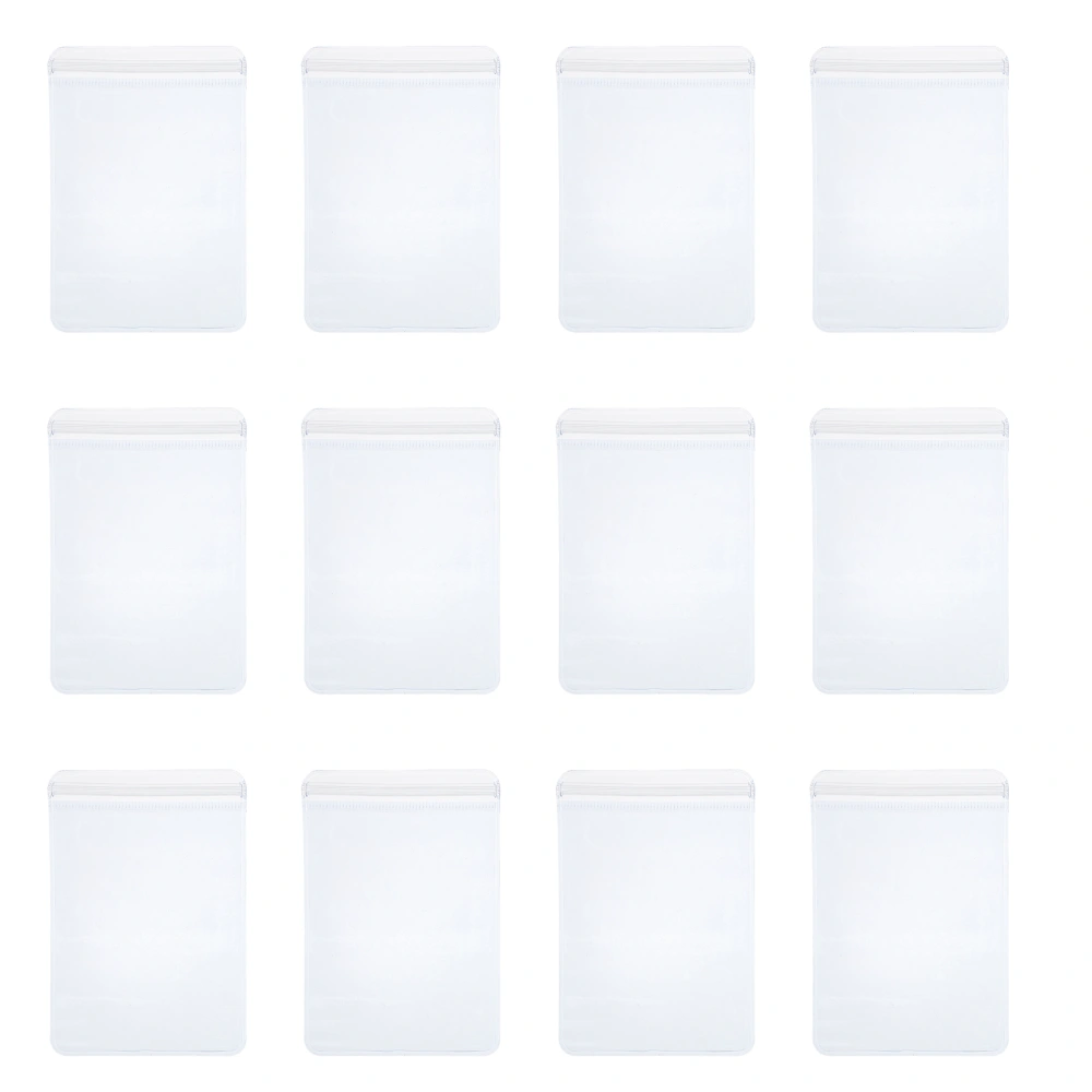 200pcs Clear Zipper Lock Storage Bags Thickened Transparent Plastic Seal Bags