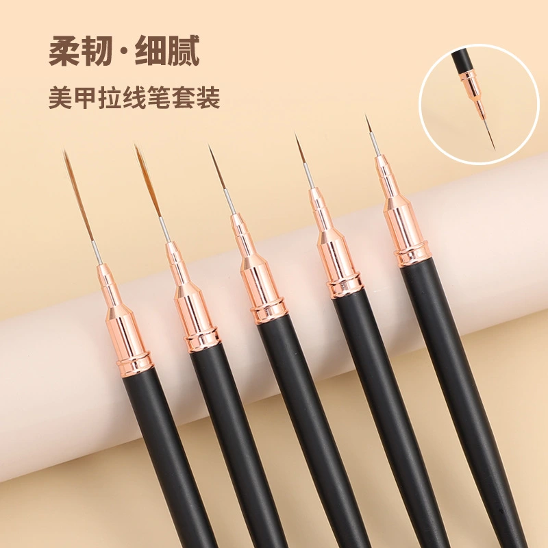 5pcs Nail Art Brushes Manicure Nail Pen Brush DIY Nail Art Liner Nail Liner Manicure Tool