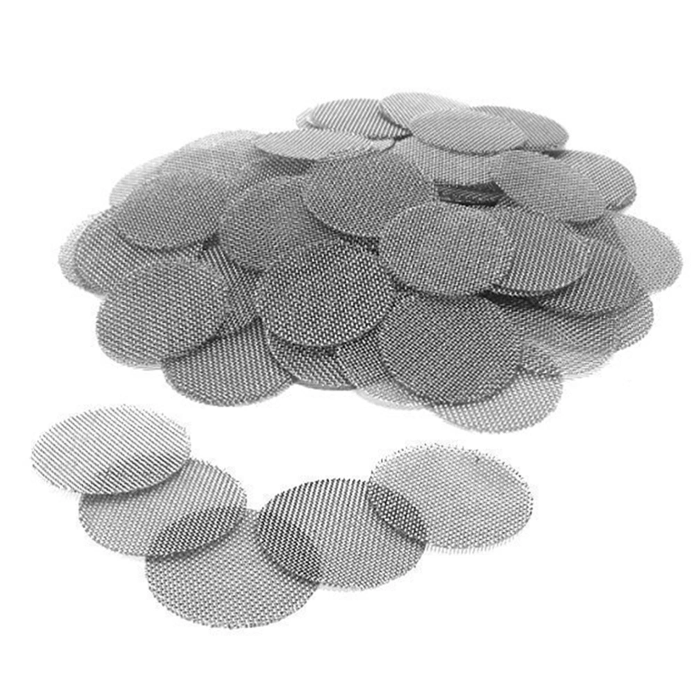 500Pcs Stainless Steel Screens Smoking Pipe Screens Tobacco Pipe Bowl Screens Metal Premium Pipe Screen Filters (20mm)