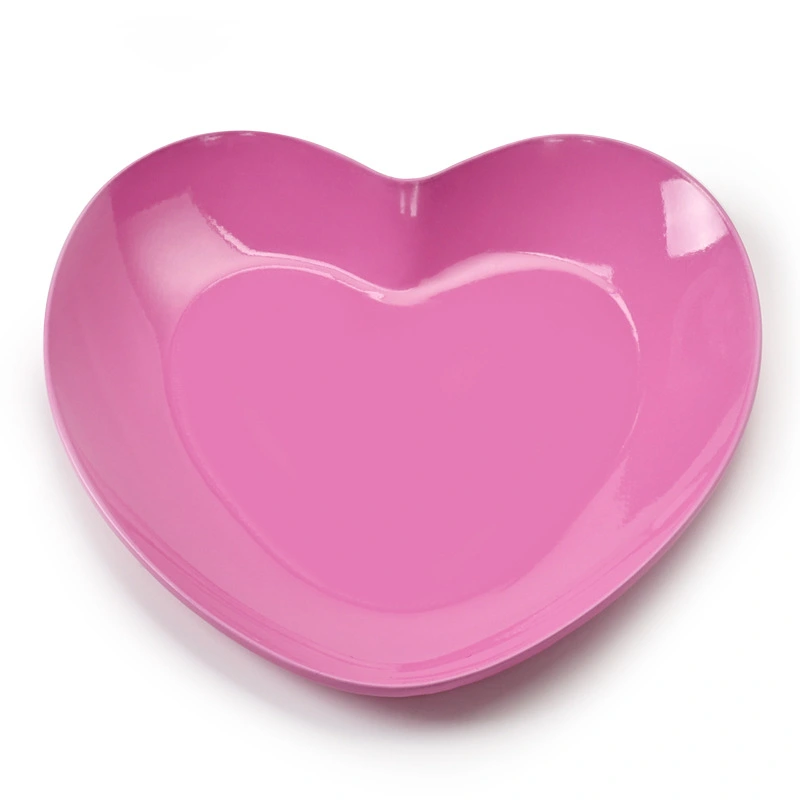 2pcs Heart Shaped Jewelry Trays Stainless Steel Jewelry Dish Trinket Plate Ring Holder Key Tray