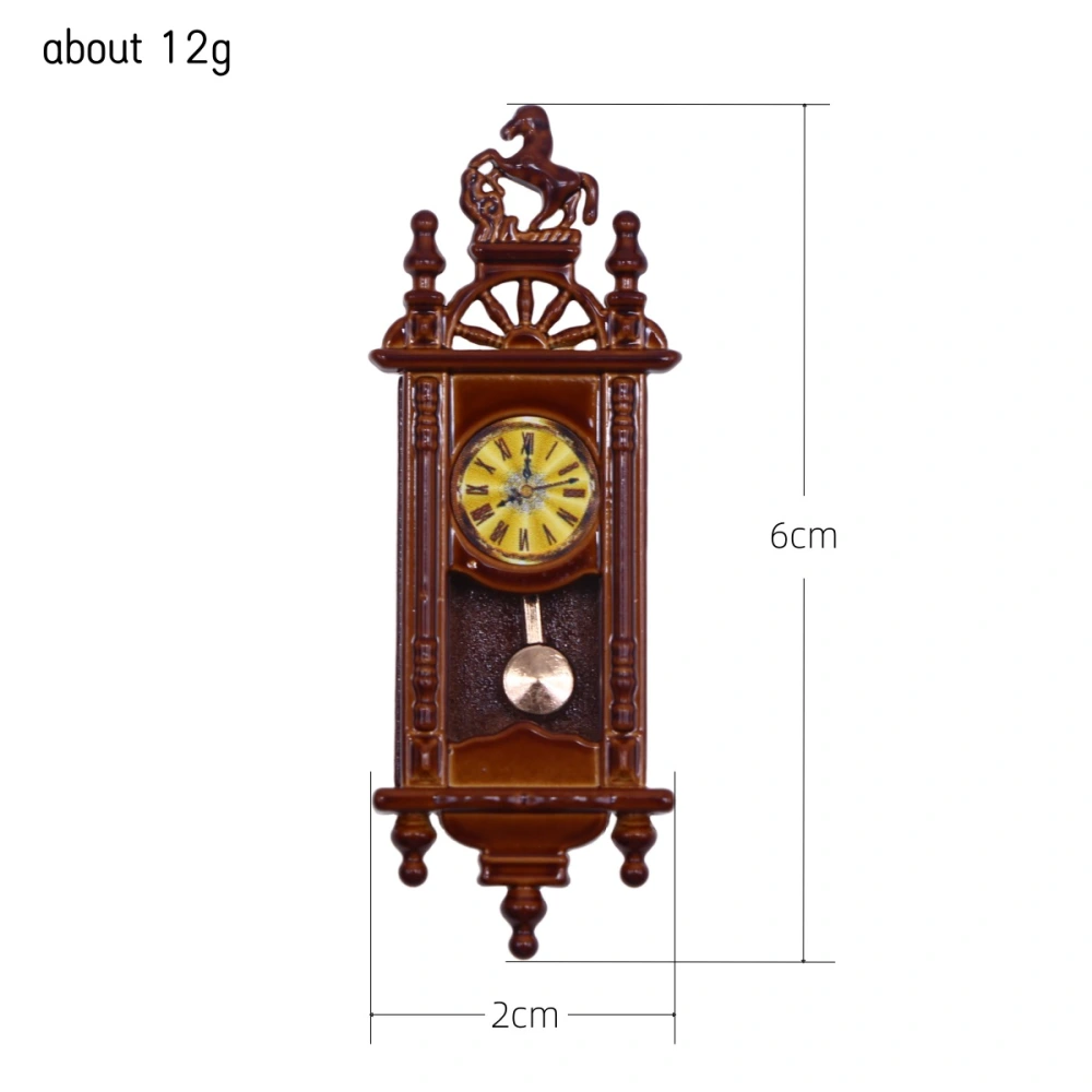 Vintage Pendulum Clock Ornament Miniature Pendulum Clock Decoration Mini House Decor