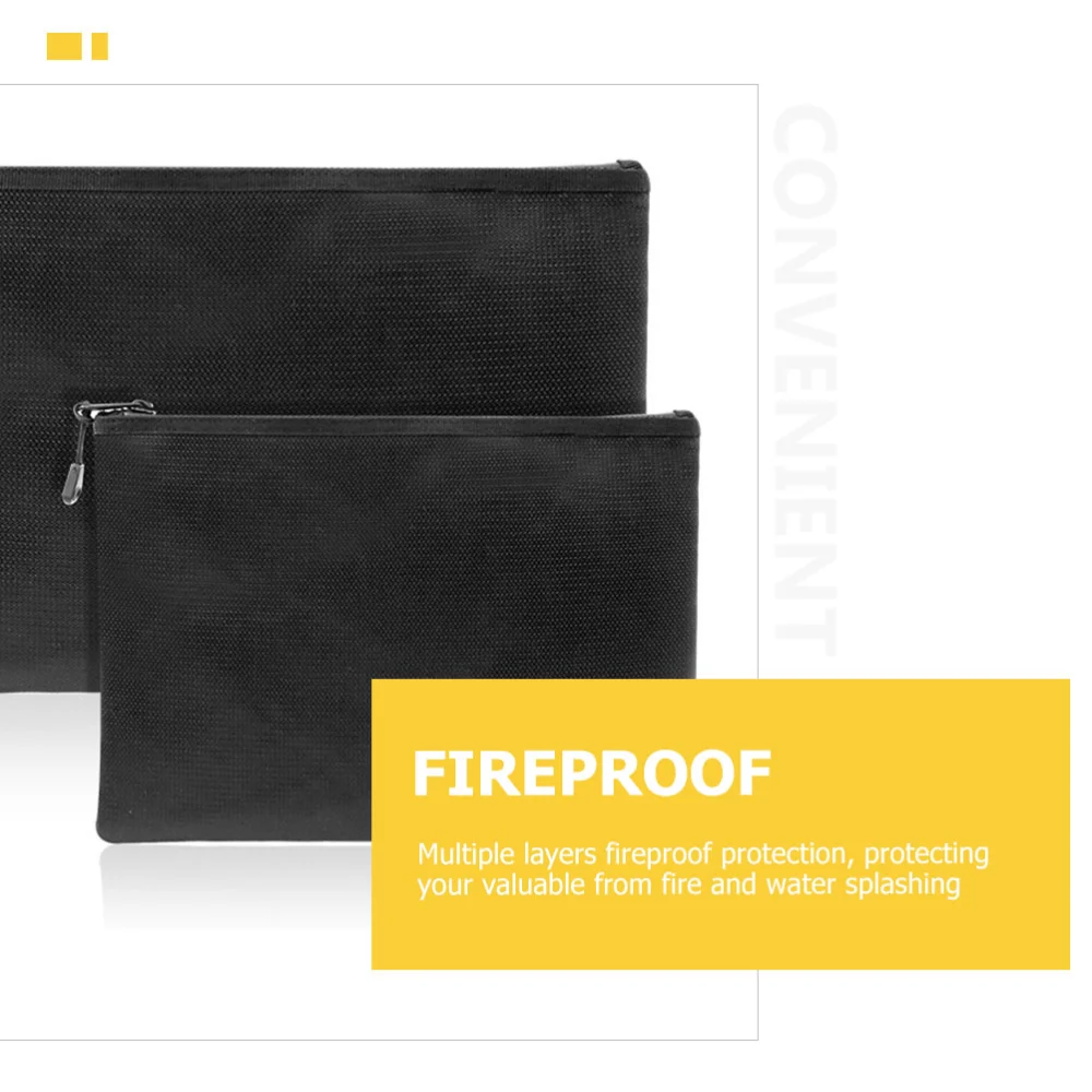 Fireproof File Bag Portable Document Storage Pouch Waterproof File Pouch Multi-function Fireproof Bag