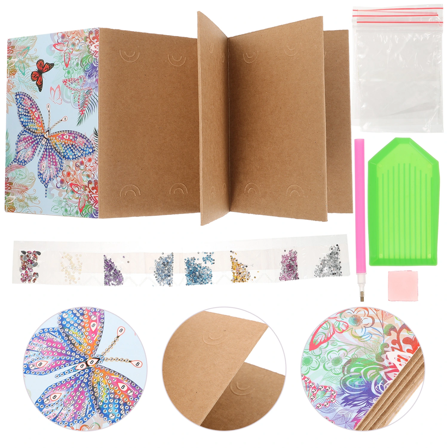 1 Set of Diy Diamonds Art Painting Photo Album Diamonds Art Picture Book Diy Diamonds Art Crafts