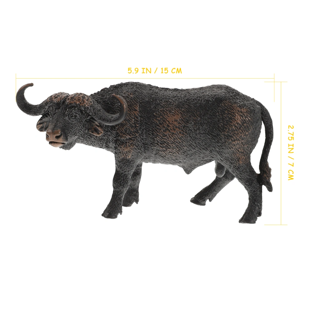 1pc Realistic African Buffalo Model Solid Simulation Wildlife Figurine Toy Craft Home Decoration