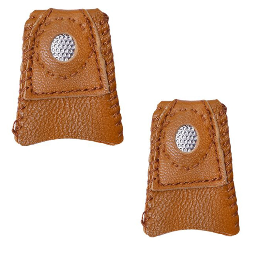 1 Bag Leather Finger Protectors Sewing Finger Protectors Needlecraft Finger Sheepskin Guard