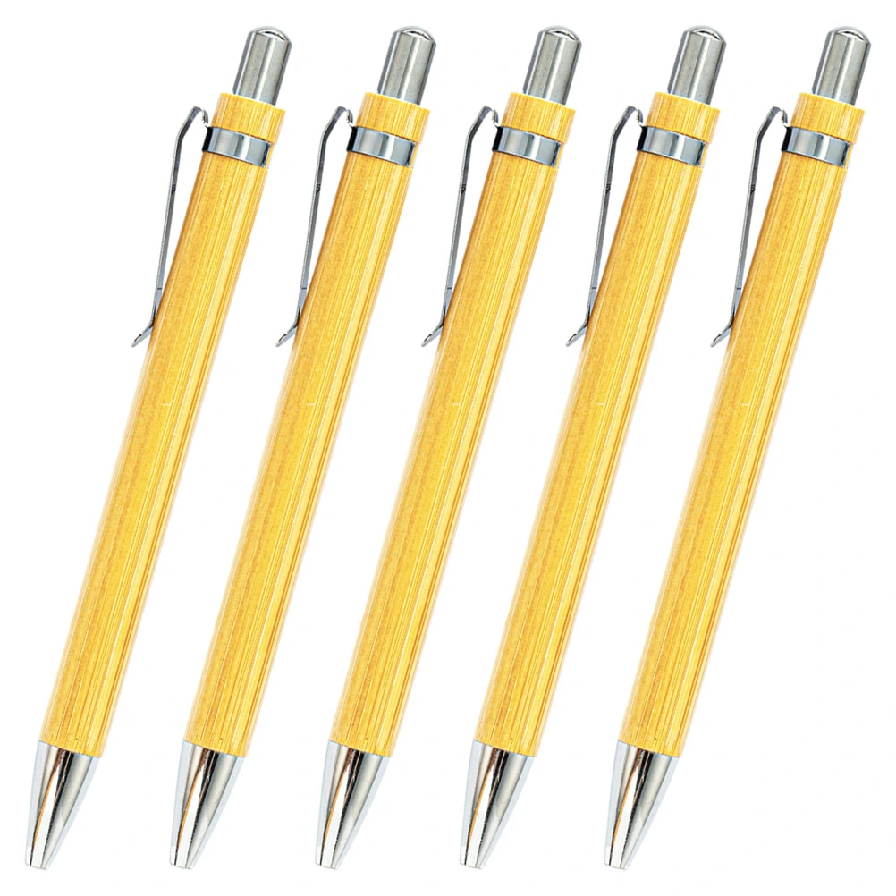 5pcs Sign Pens Ballpoint Pens Souvenir Ballpoint Pens Press Type Note Taking Pens
