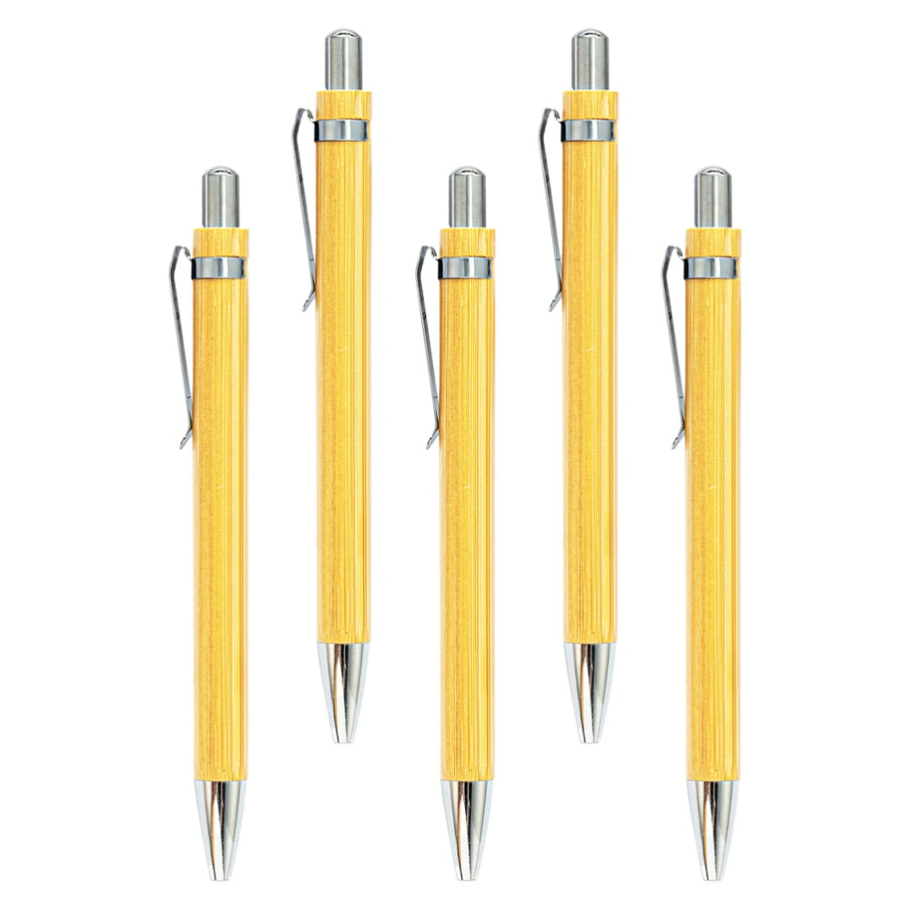 5pcs Sign Pens Ballpoint Pens Souvenir Ballpoint Pens Press Type Note Taking Pens