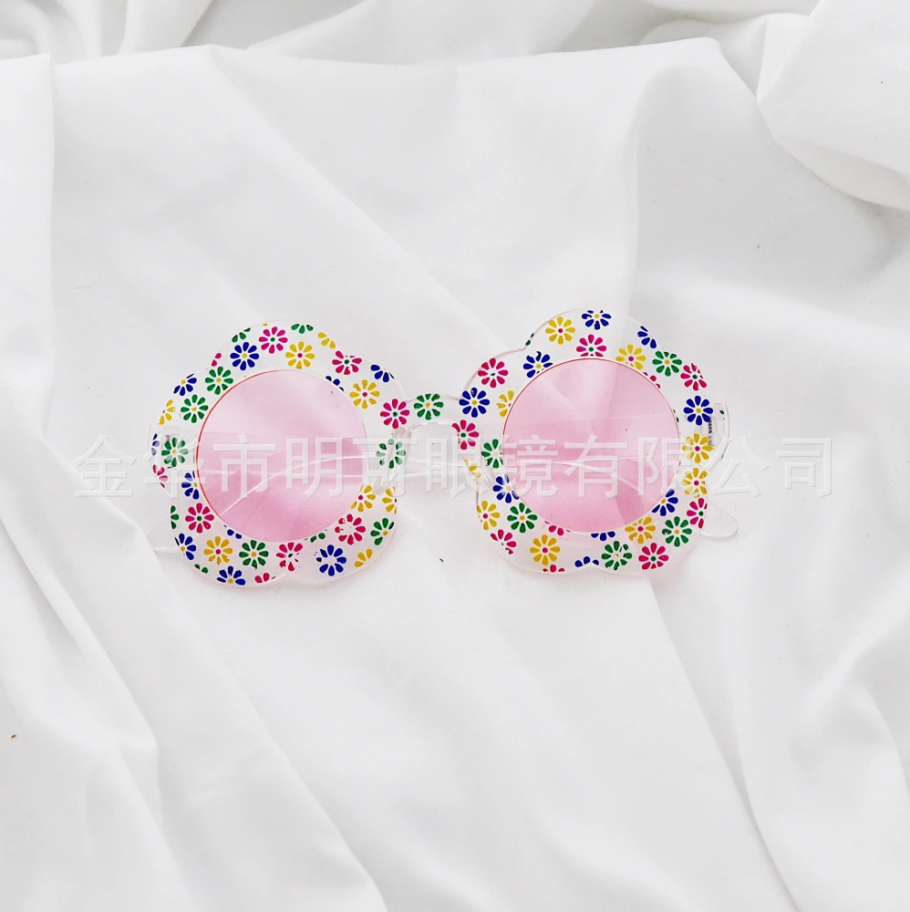 Kids Sunglasses Flower Print Eyeglasses Funny Sunglasses Prop Birthday Sunglasses Decoration