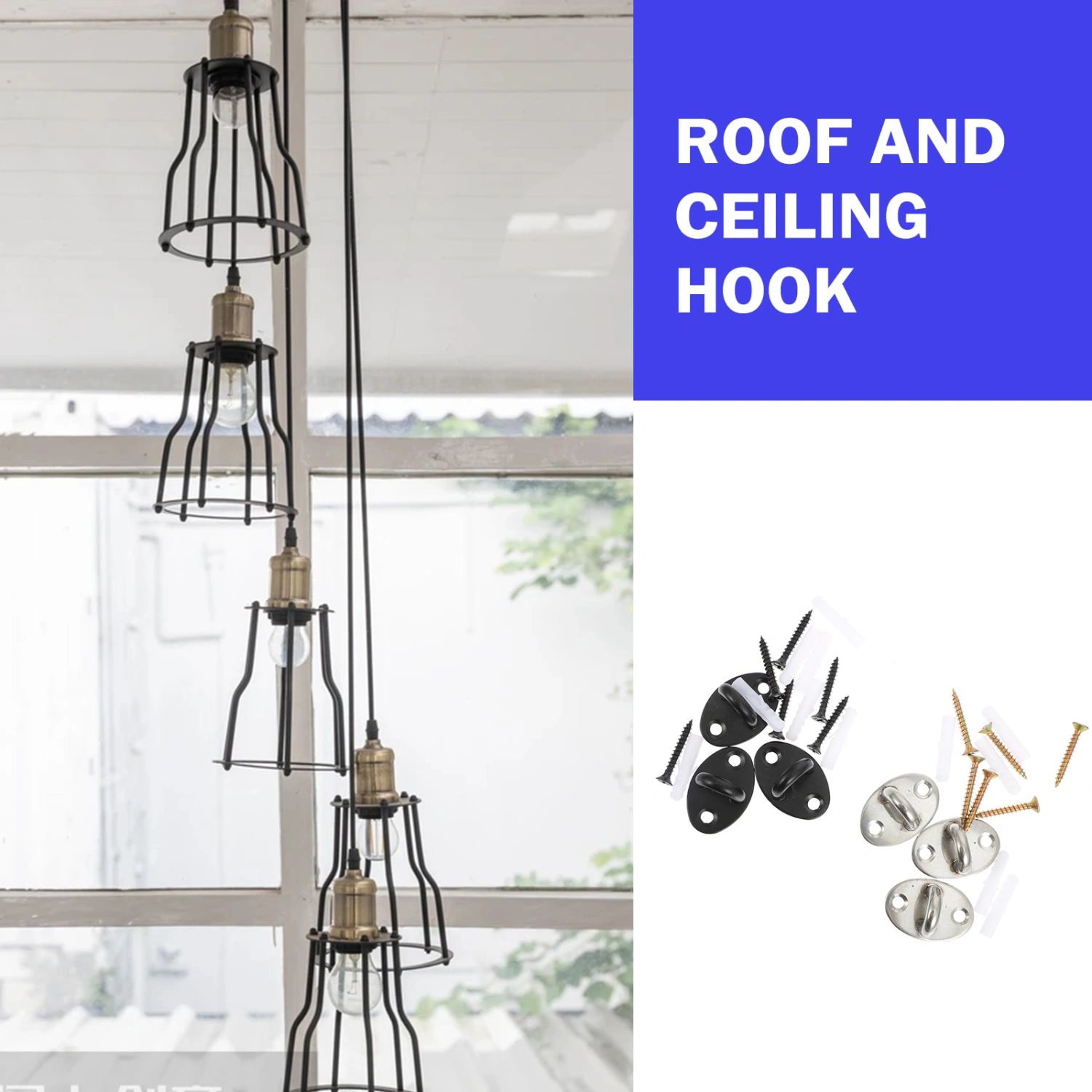 6pcs Projector Screen Hanger Ceiling Hanging Hook Household Top-mounted Hook