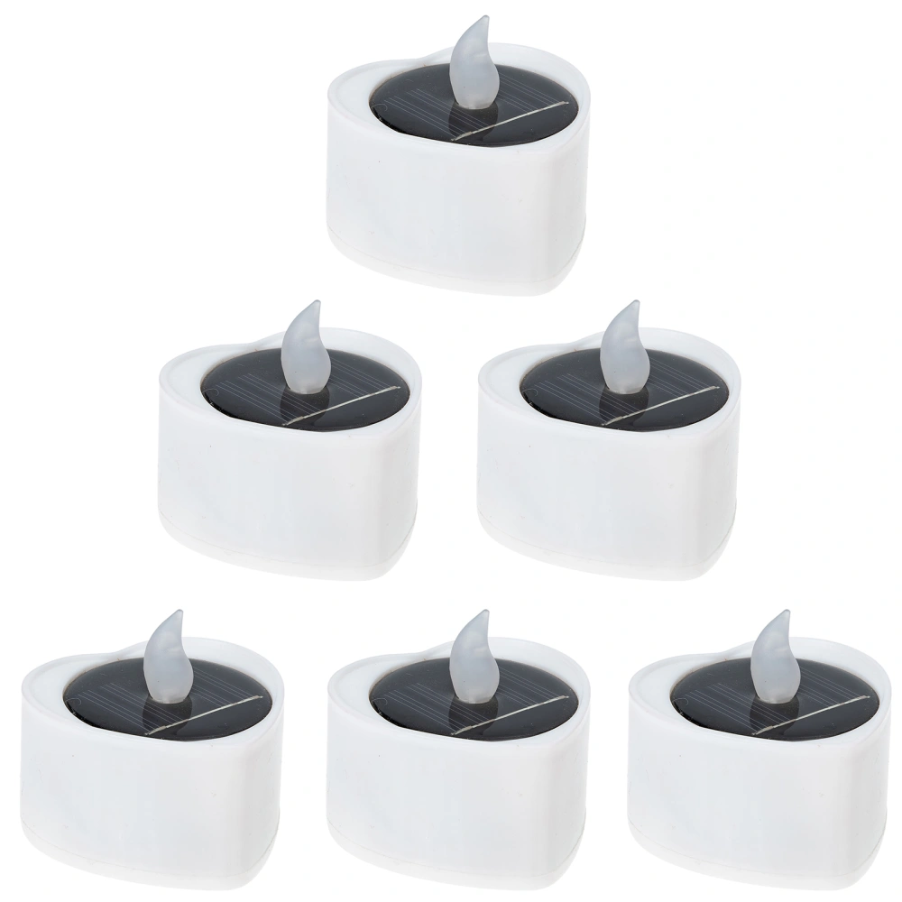 6pcs Solar Tea Lights Solar Powered LED Candle Lamps Outdoor Solar Tea Light Candles