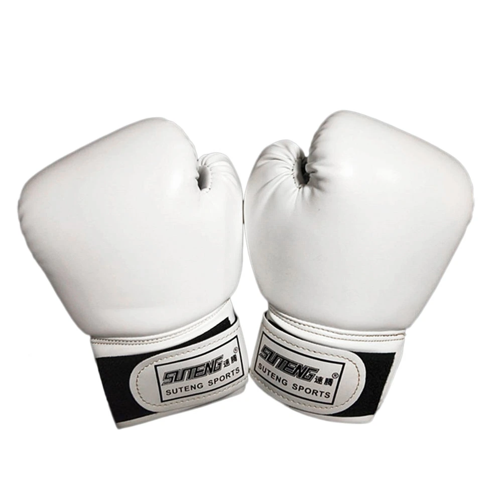 1 Pair Children Boxing Gloves Pearly Lustre Pure Color Boxing Gloves Sponge Forming Liner Boxing Gloves Stylish Boxing Sandbag Gloves for Kids Wearing White