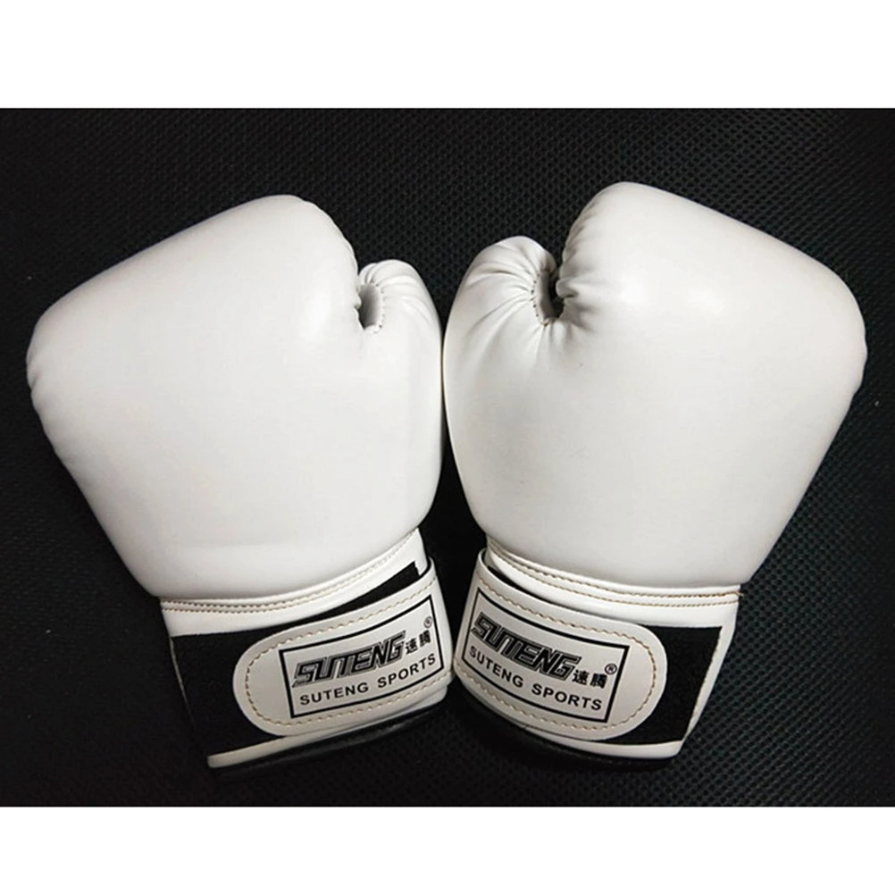1 Pair Children Boxing Gloves Pearly Lustre Pure Color Boxing Gloves Sponge Forming Liner Boxing Gloves Stylish Boxing Sandbag Gloves for Kids Wearing White