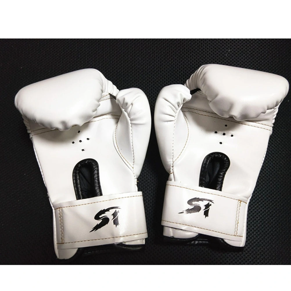 1 Pair Children Boxing Gloves Pearly Lustre Pure Color Boxing Gloves Sponge Forming Liner Boxing Gloves Stylish Boxing Sandbag Gloves for Kids Wearing White