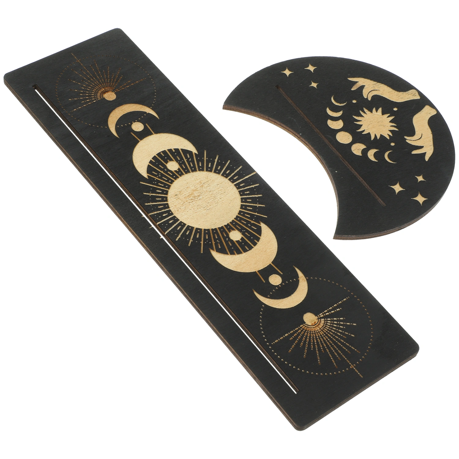 2Pcs Wooden Tarot Card Stands Altar Tarot Divination Brackets Tarot Card Holder for DIY