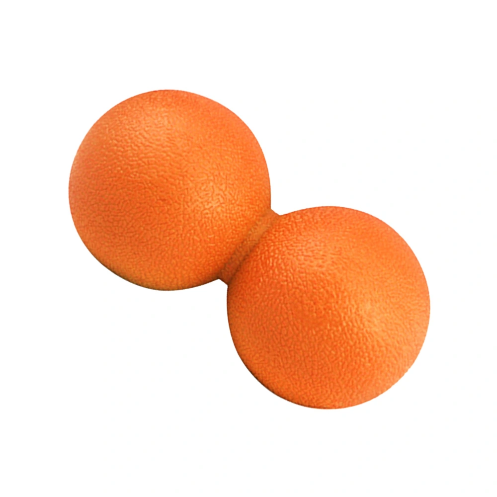 Peanut Massage Ball Double Lacrosse Body Massager for Relieving Muscle Pain and Body Tension (Orange)